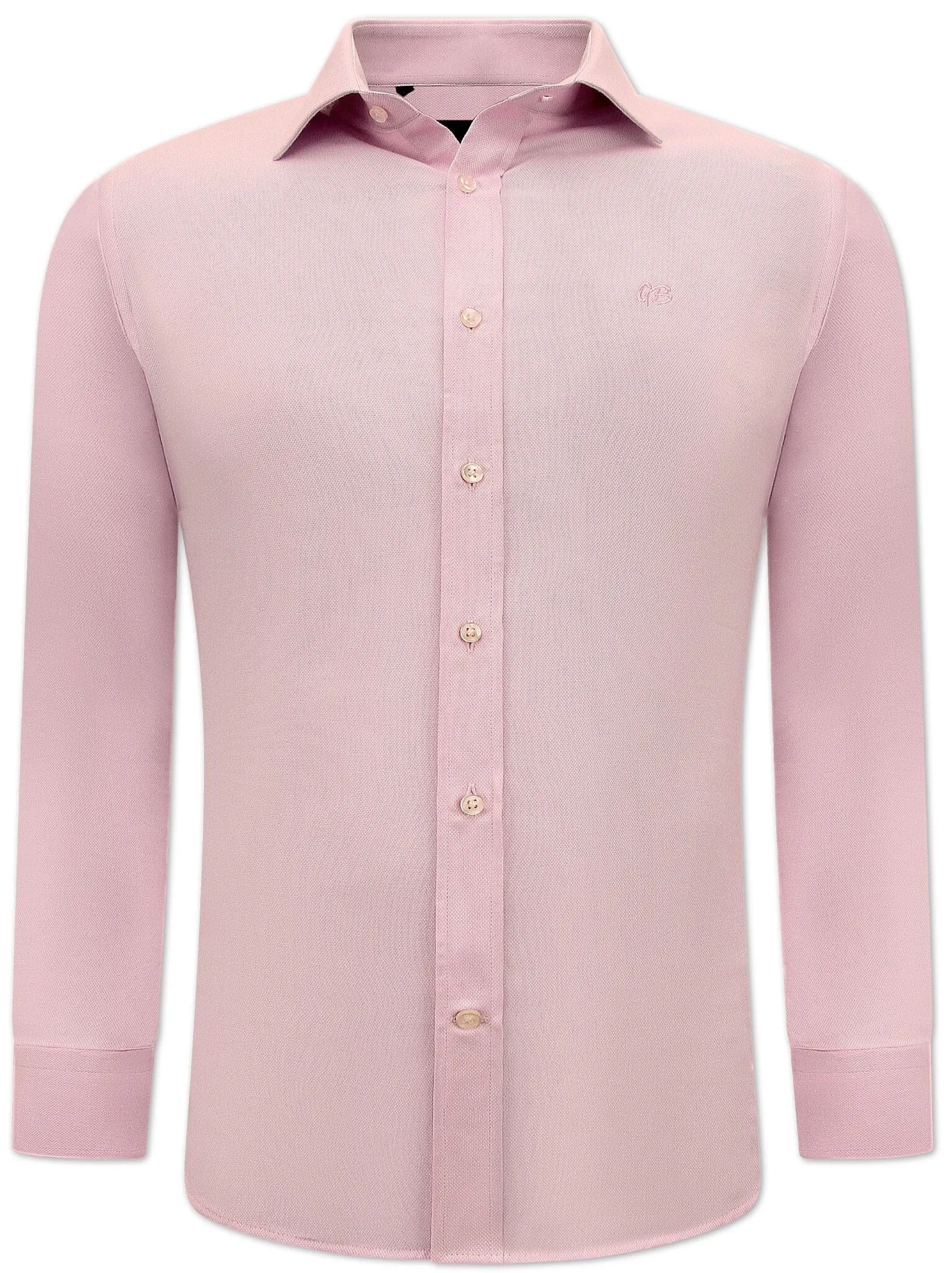 NETTE OXFORD HEMD VOOR MANNEN  SLIM FIT STRETCH  ROZE