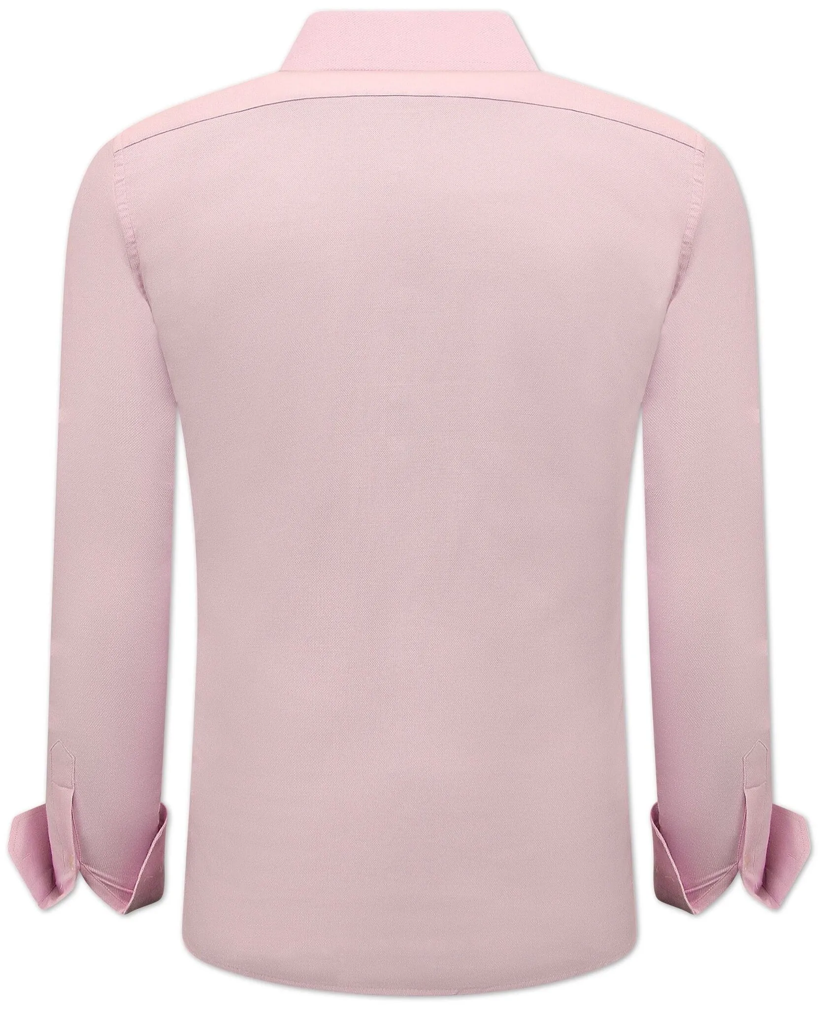 NETTE OXFORD HEMD VOOR MANNEN  SLIM FIT STRETCH  ROZE