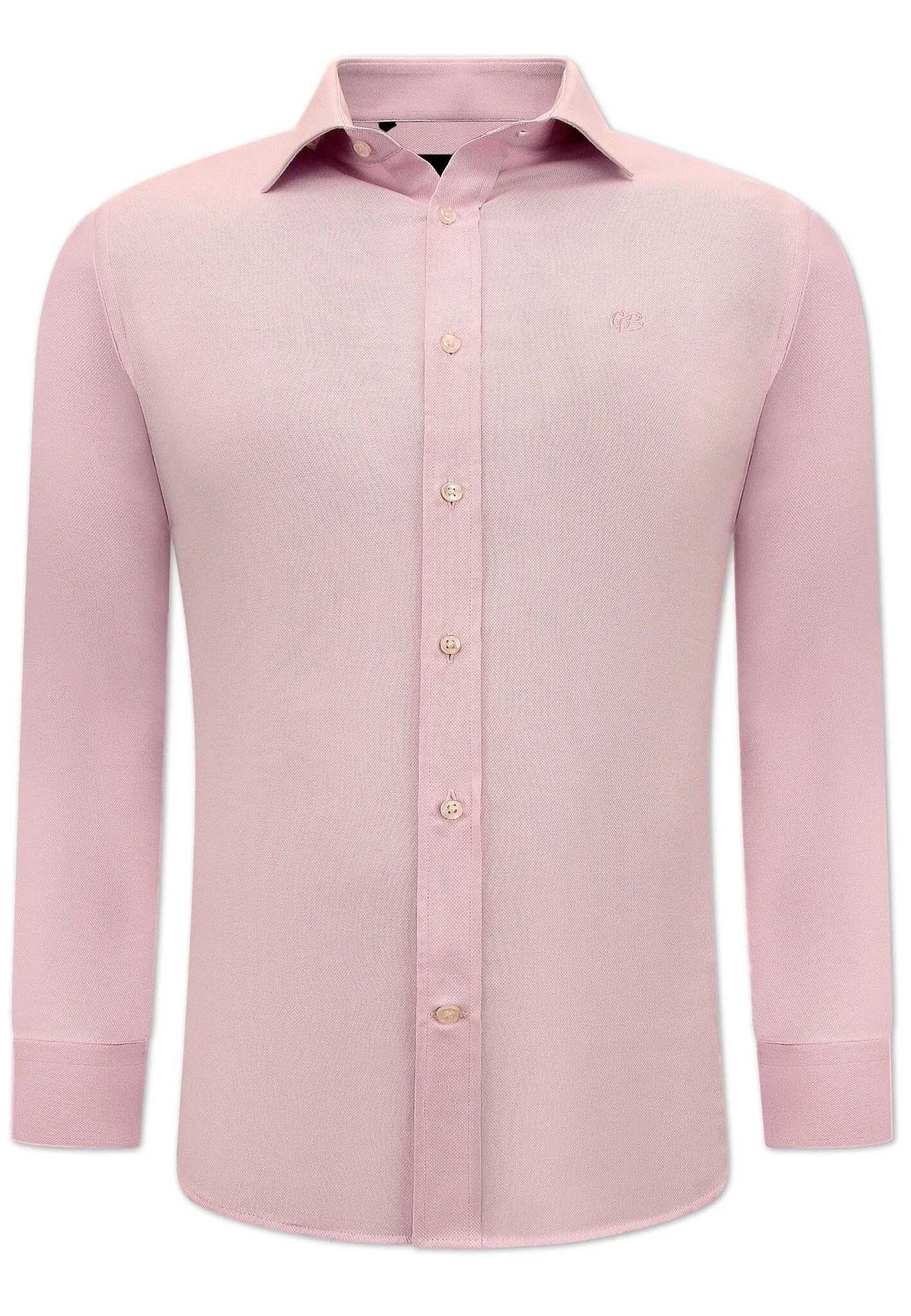 NETTE OXFORD HEMD VOOR MANNEN  SLIM FIT STRETCH  ROZE