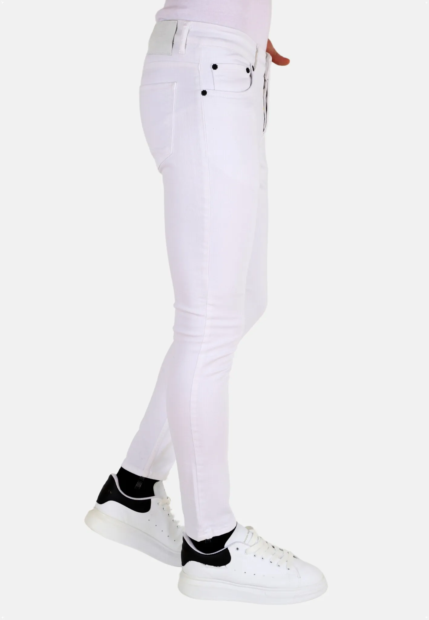 NETTE WITTE HEREN SLIM FIT SPIJKERBROEK MET STRETCH DP106