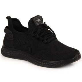 News Lichte mesh sportschoenen zwart NIEUWS