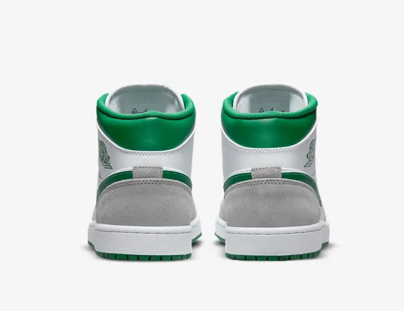 Nike Air Jordan 1 Mid Grey Green Sneakers