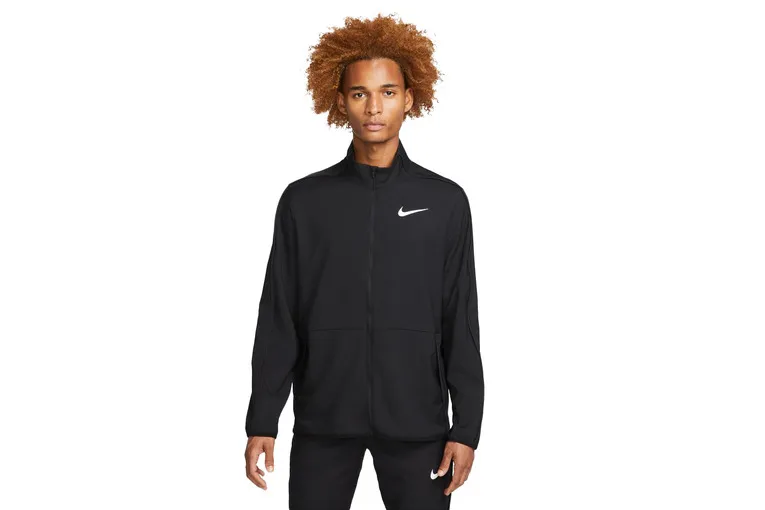 NIKE DRIFIT TENNIS JACKET ZWART/WIT HEREN