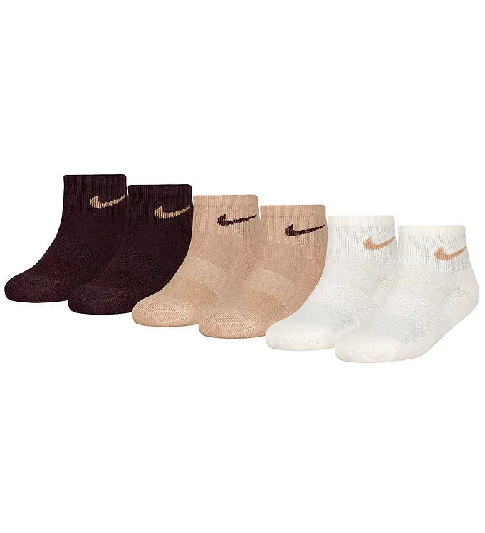 NIKE SOKKEN  6PACK  BRUIN/BEIGE