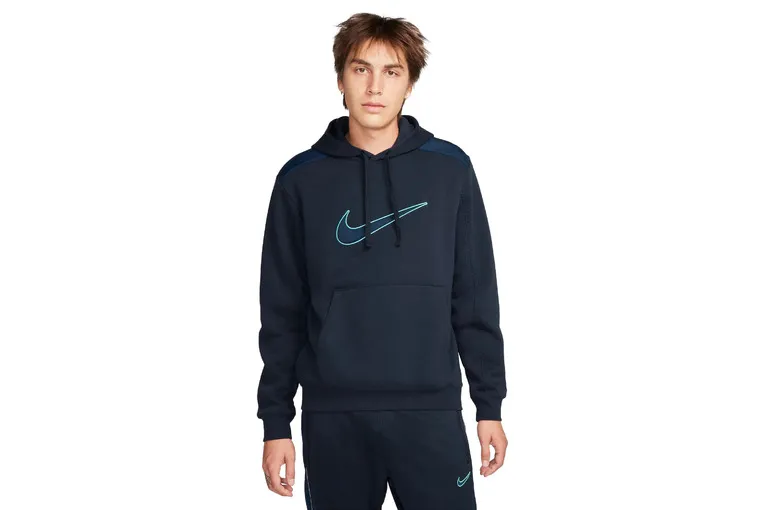 Nike Sportswear feece bb hoodie donkerblauw heren