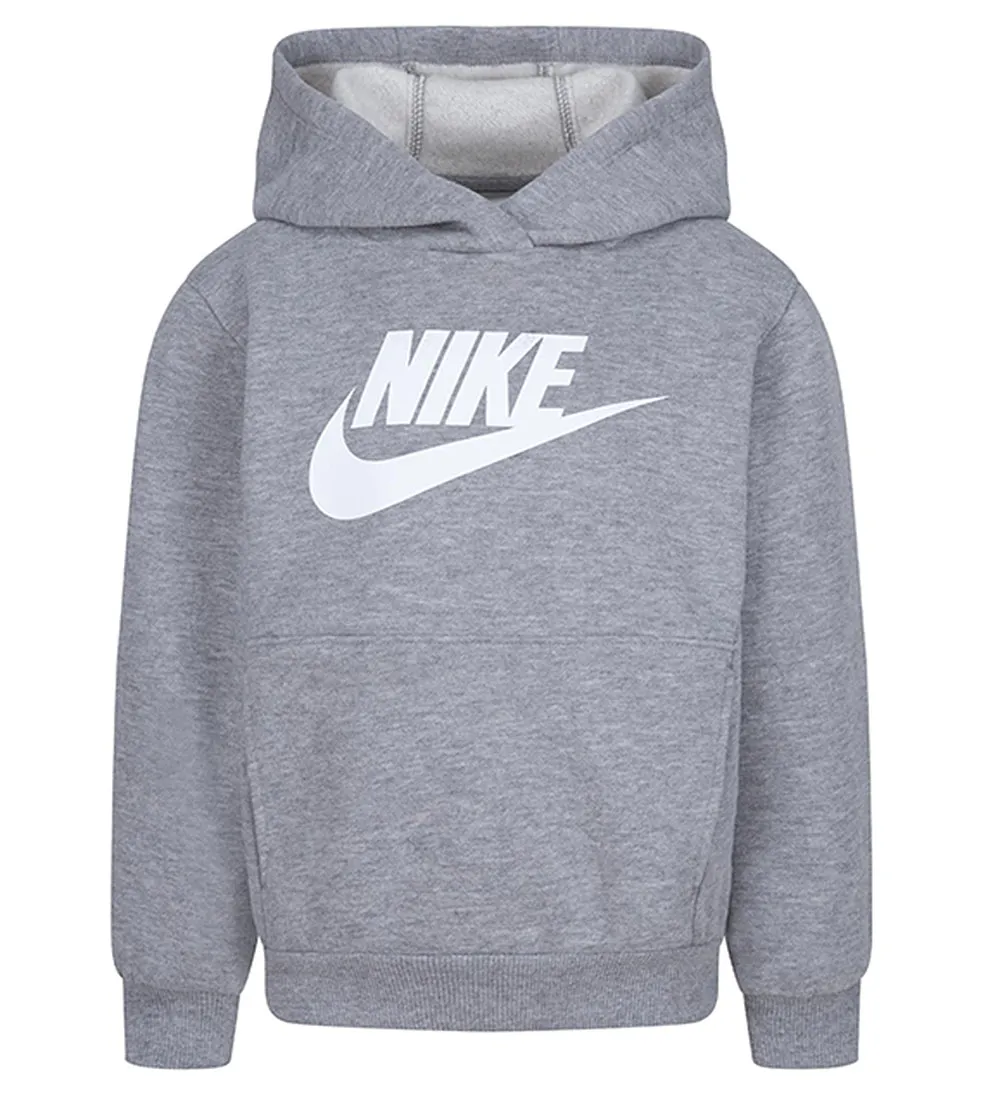 NIKE SWEATSET  GRIJS GEVLEKT M. WIT