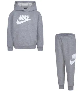 Nike Sweatset - Grijs Gevlekt m. Wit