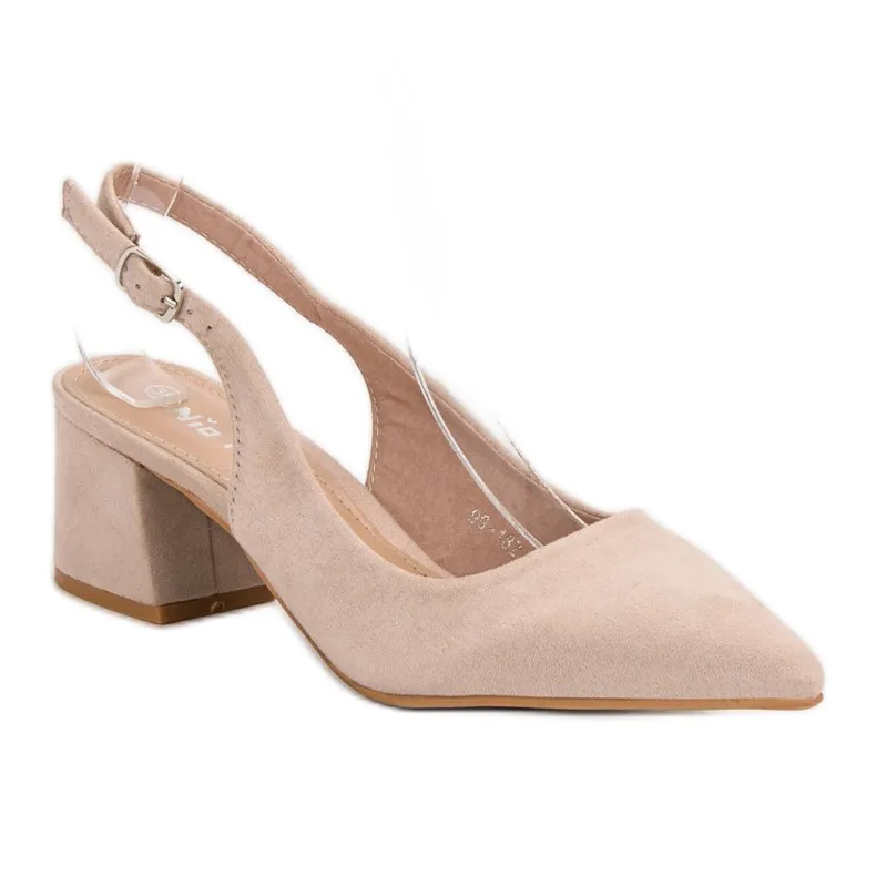 Nio Nio Beige Pumps In Spitz