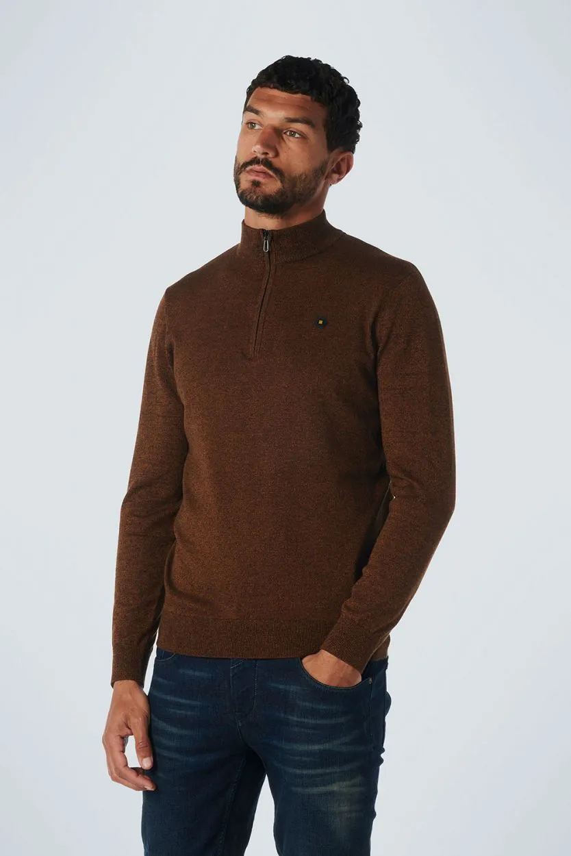 No Excess  Half Zip Trui Caramel