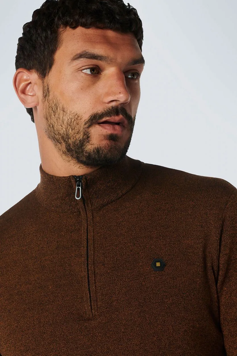 No Excess  Half Zip Trui Caramel