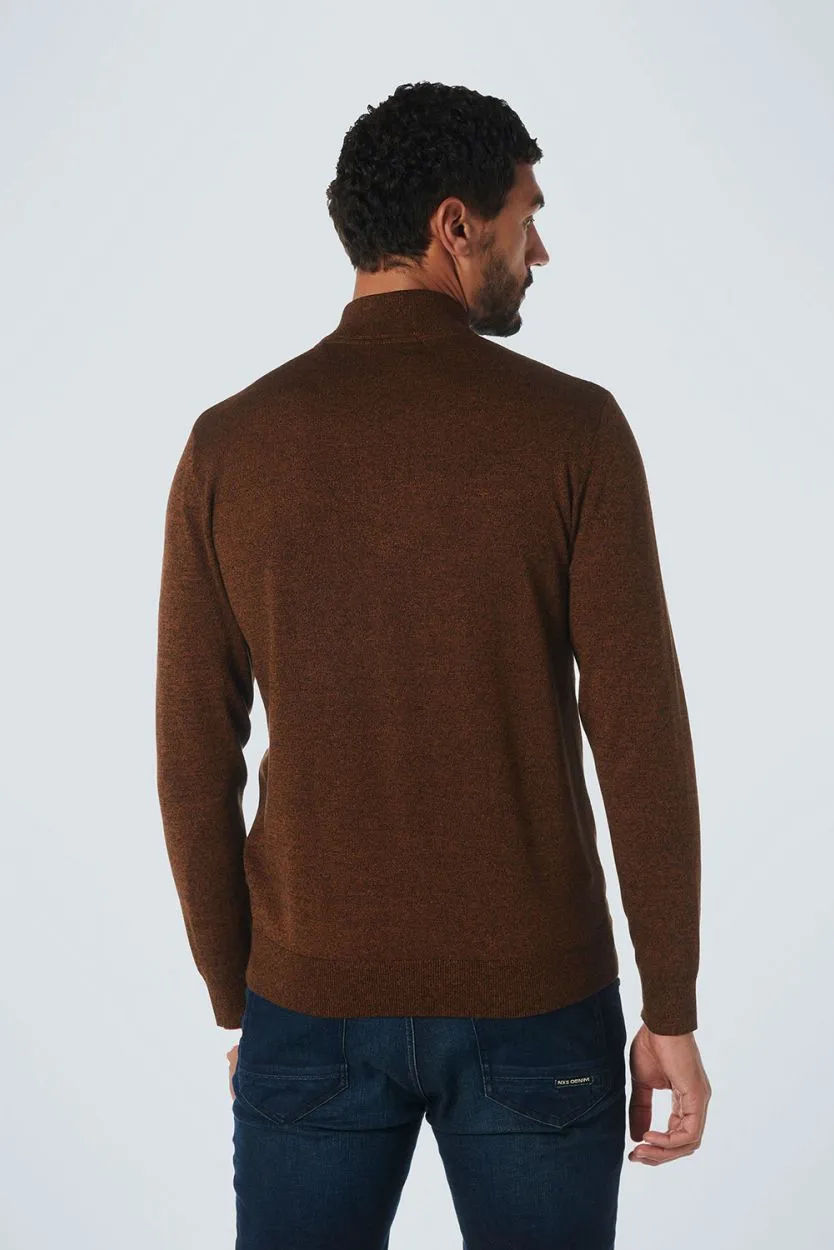 No Excess  Half Zip Trui Caramel