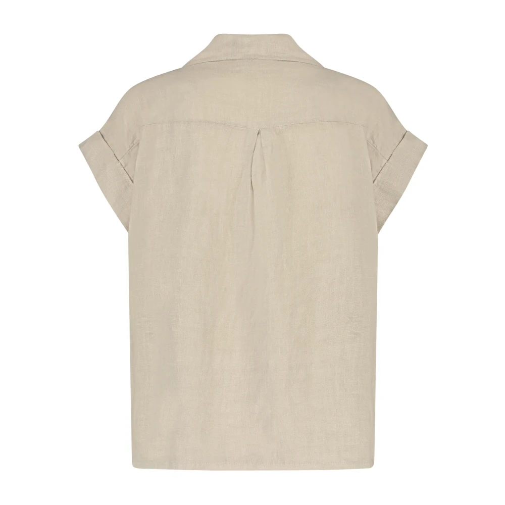 Nukus Elegante Milla Blouses in Zand Beige Dames