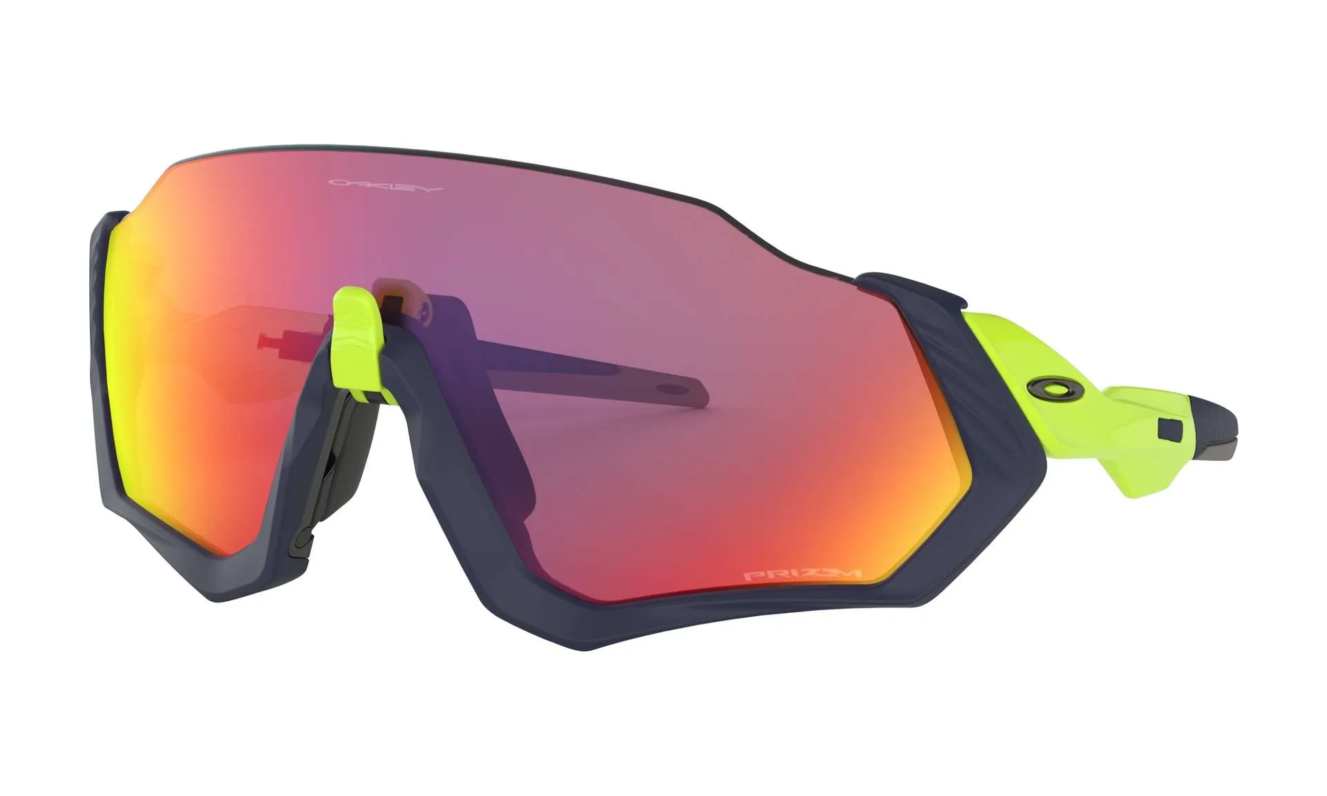 Oakley  Flight Jacket Sport Zonnebril PRIZM Road Lens Navy/Geel