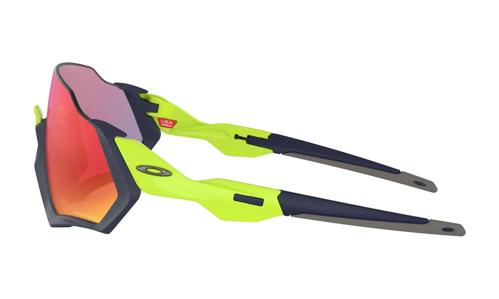 Oakley  Flight Jacket Sport Zonnebril PRIZM Road Lens Navy/Geel