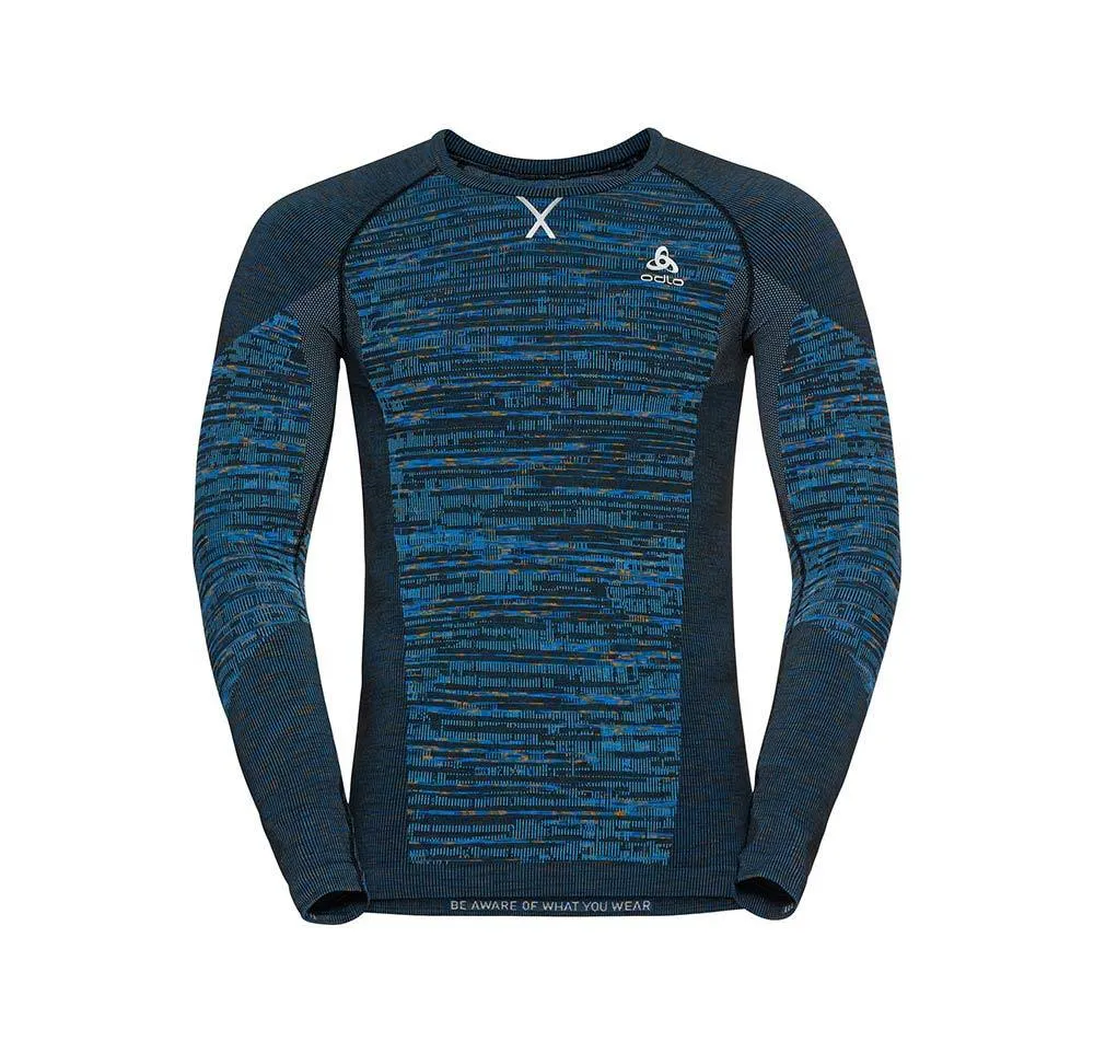 Odlo  Blackcomb Eco BL Crew Neck Thermoshirt Lange Mouwen Blauw Heren