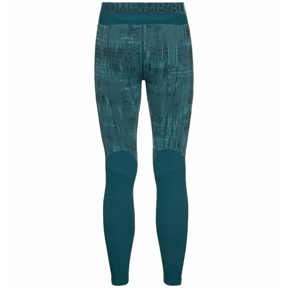 ODLO THERMOBROEK MEN LANG BLACKCOMB  GREEN PRINT  MEDIUM