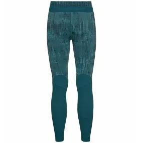 Odlo Thermobroek Men Lang Blackcomb - Green Print  Medium