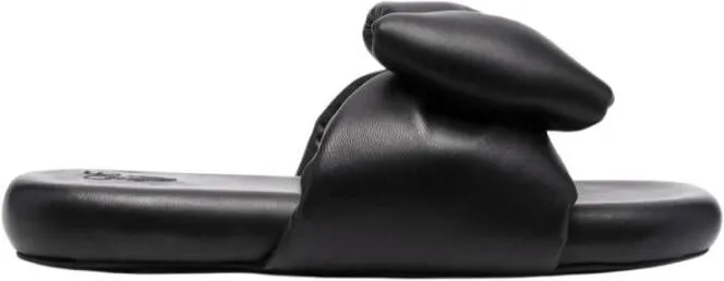Off White Extra Padded Nappa Leather Slippers , Zwart, Dames