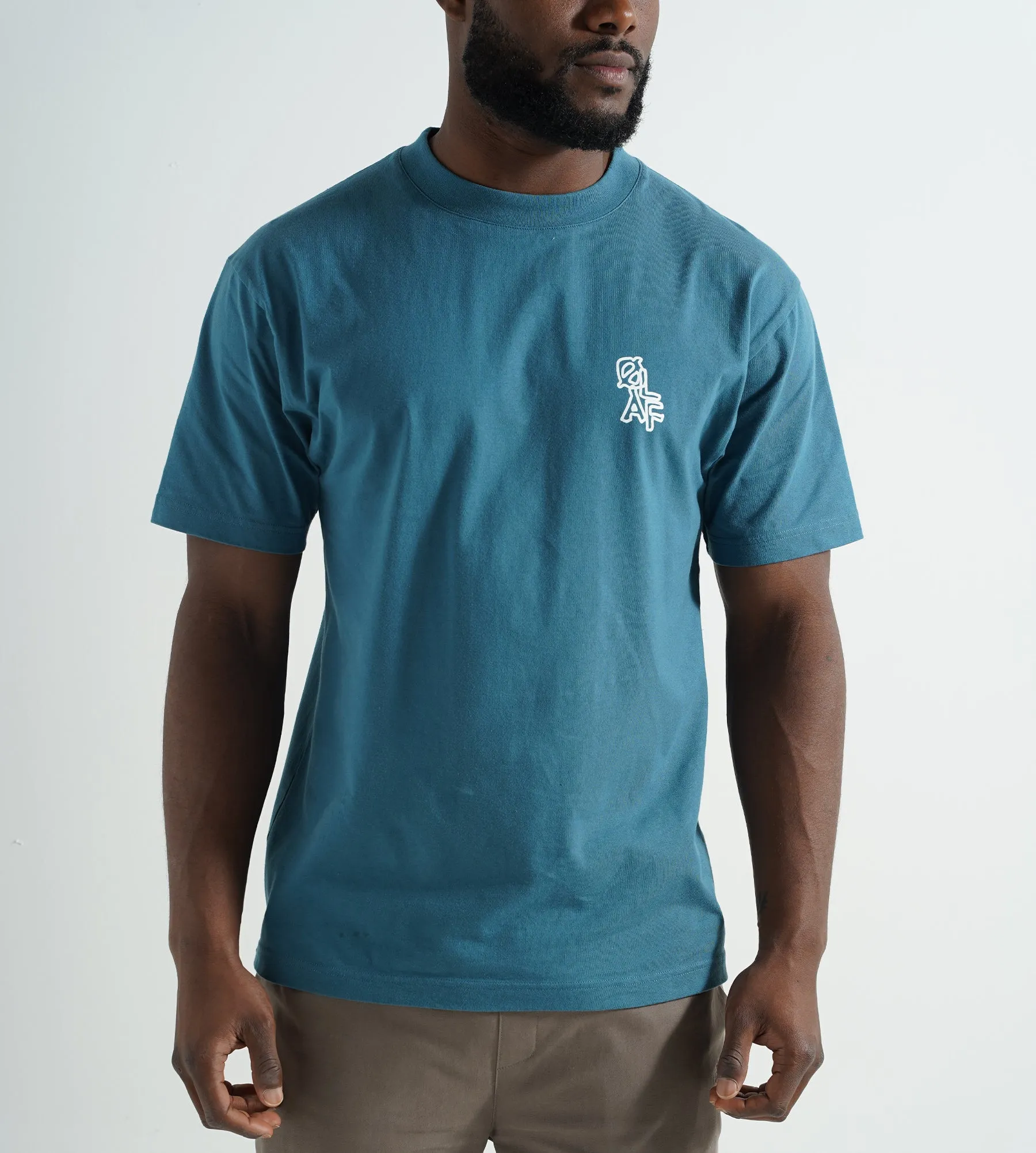 OLAF Layered Logo Tee Ocean Teal