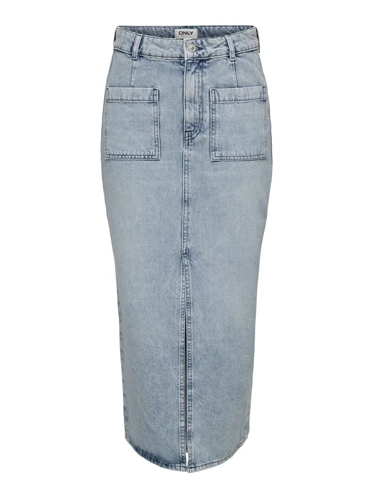 ONLY DENIM ROK ONLLILIAN 15325359  LIGHT BLUE DENIM  LENGTEMAAT L30