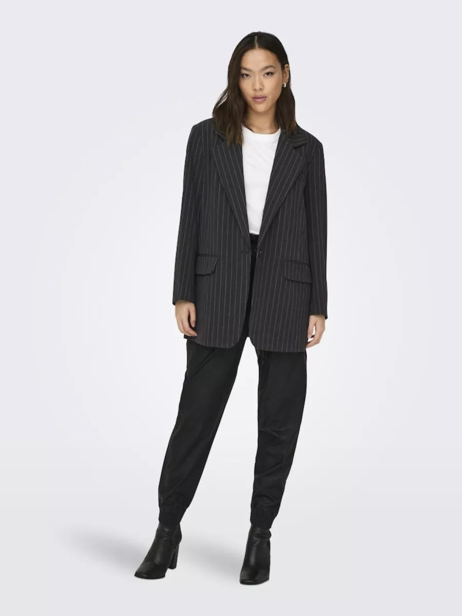 ONLY – ONLBRIE L/S OVS PINS BLAZER TLR – 15304268 – Dark Grey Melange