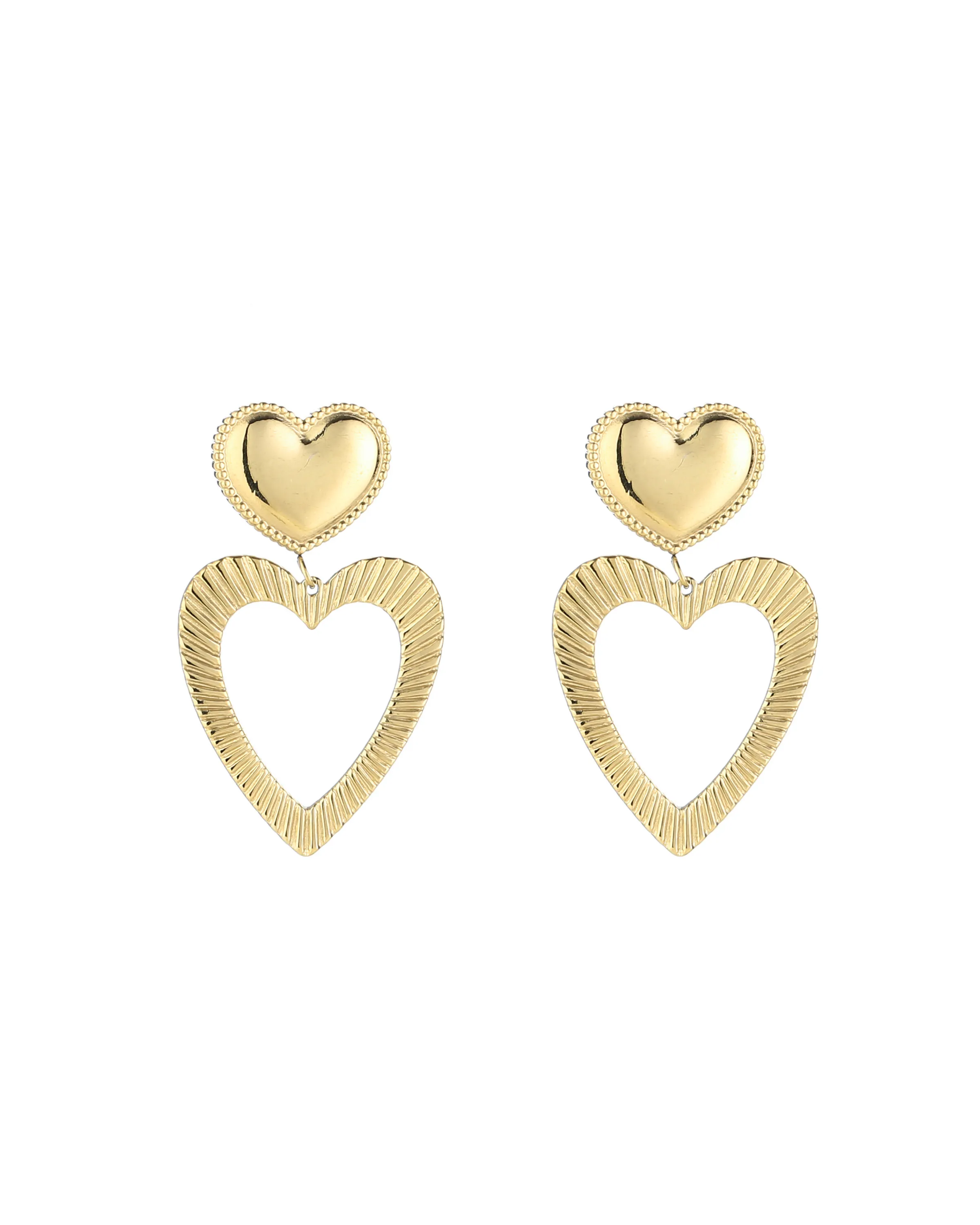 OORBELLEN HART LOVE GOUD
