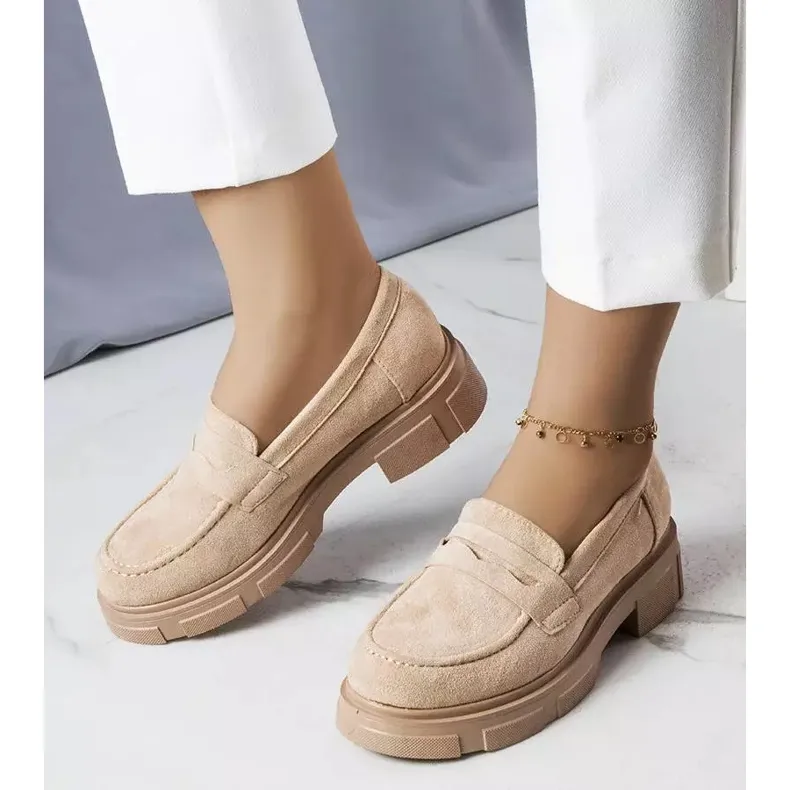 PA1 BEIGE ECOSUEDE SCHOENEN VAN ALACOQUE