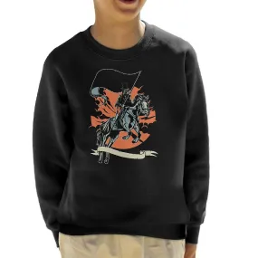 Pest Doctor paardrijden paard Kid's Sweatshirt