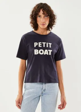      Petit Bateau Tee Shirt MC Boxy - Blauw   