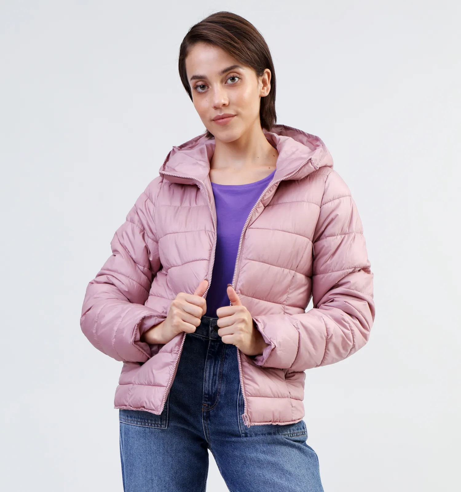 Pieces Korte jas roze