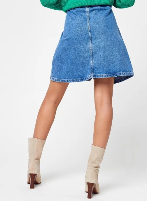      PIECES PCNAMIR HW MB DENIM SKIRT BC  BLAUW   