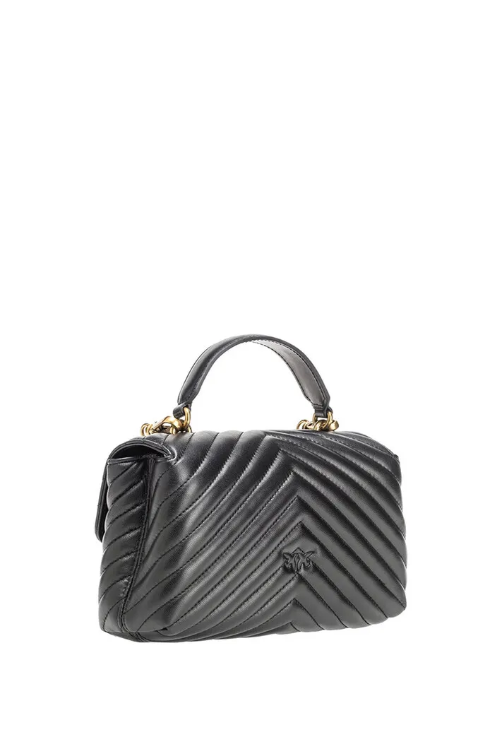 PINKO Pinko Mini Lady Love Bag Puff Chevron Zwart