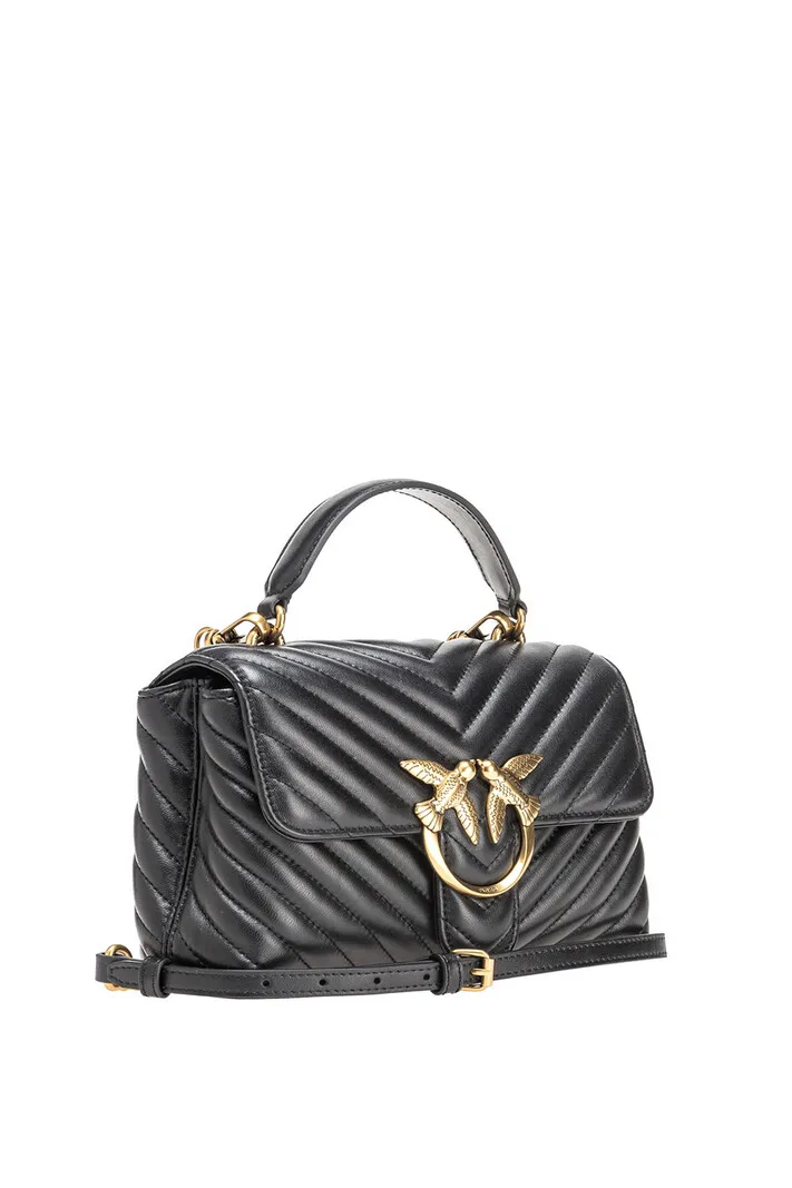 PINKO Pinko Mini Lady Love Bag Puff Chevron Zwart