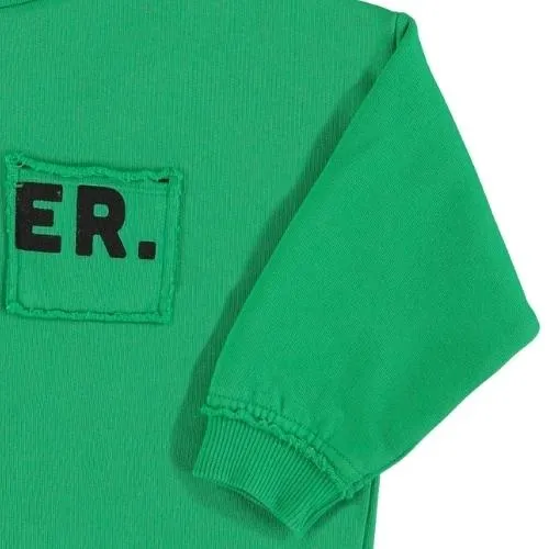 Piupiuchick hoodie green w/ "cavalier" print | trui