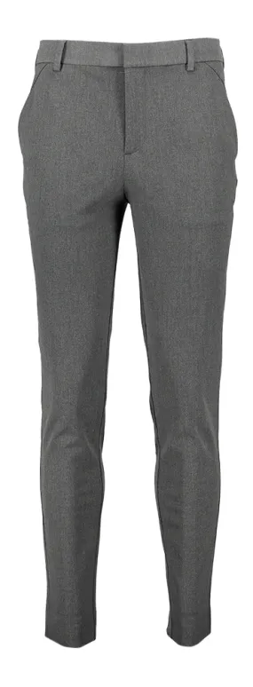 Plain Grey melange lange broek  - Zomer '24