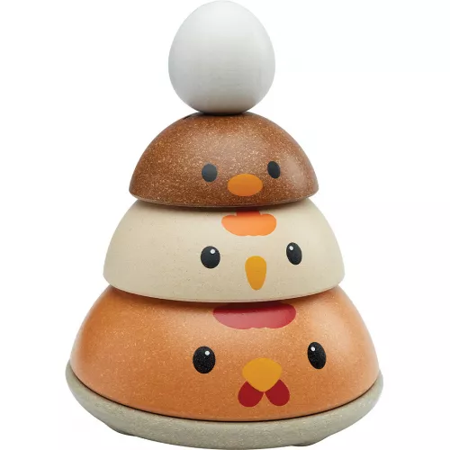 PLAN TOYS STAPELTOREN KIPPEN  MODERN RUSTIC