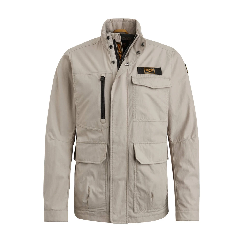 PME LEGEND Heren Jassen Semi Long Jacket Futurer Mech Cotton Beige