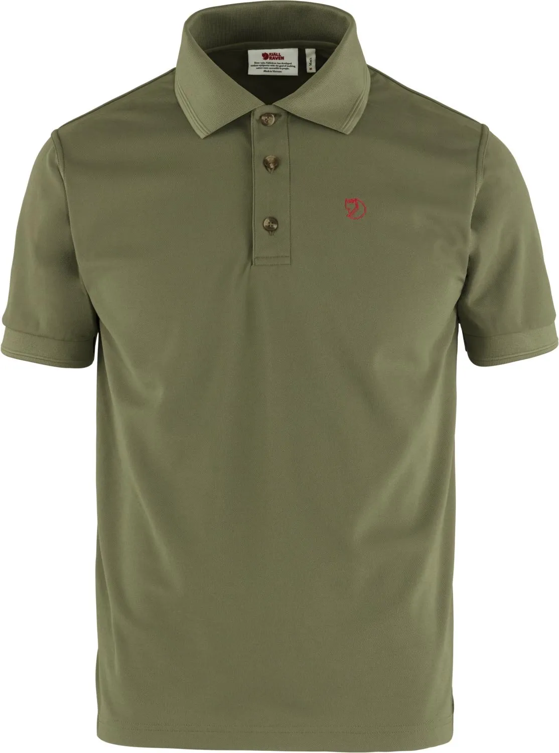 Polo Fjallraven Men Crowley Pique Shirt Light Olive