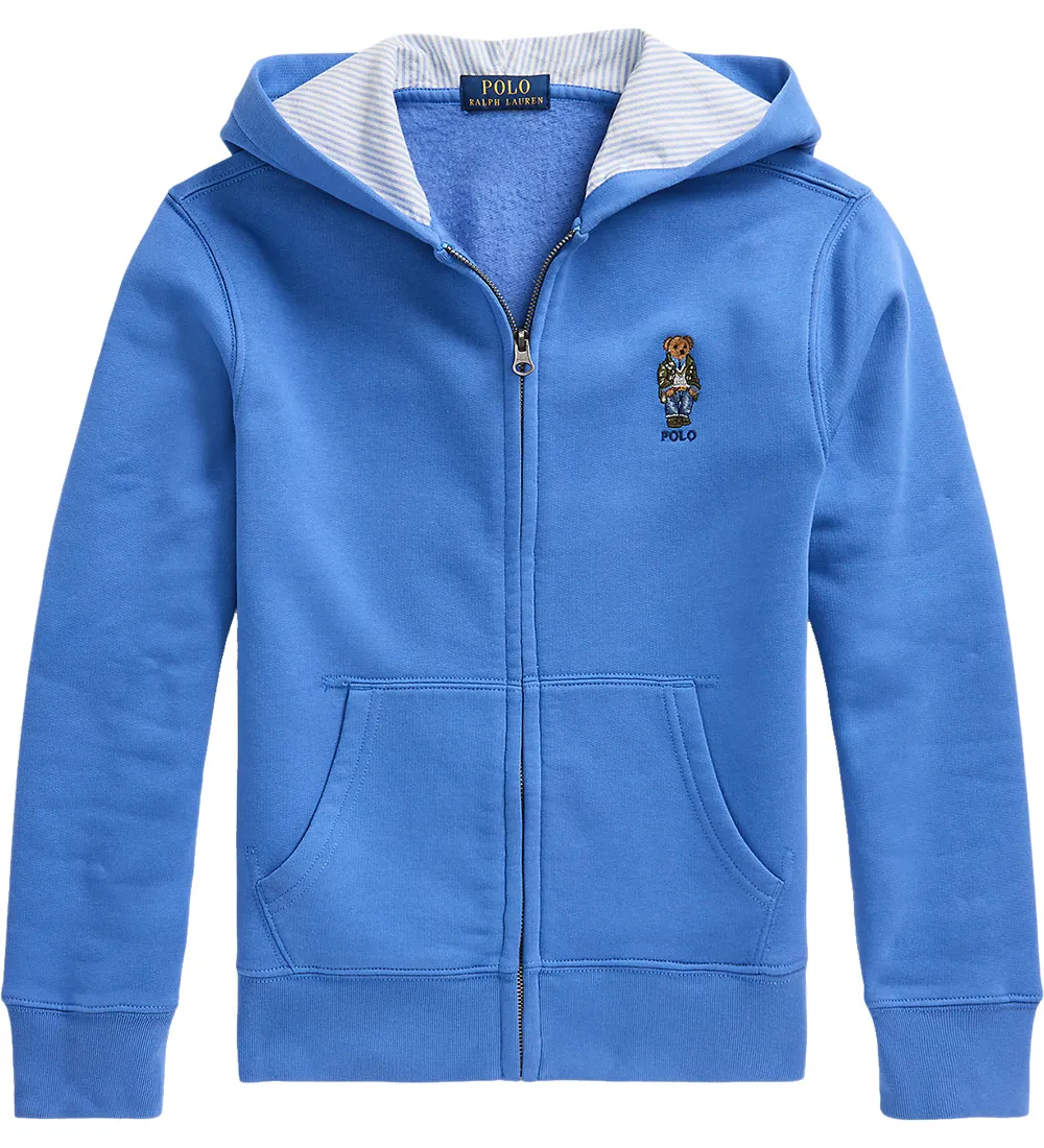 POLO RALPH LAUREN CARDIGAN  BLAUW M. STREPEN