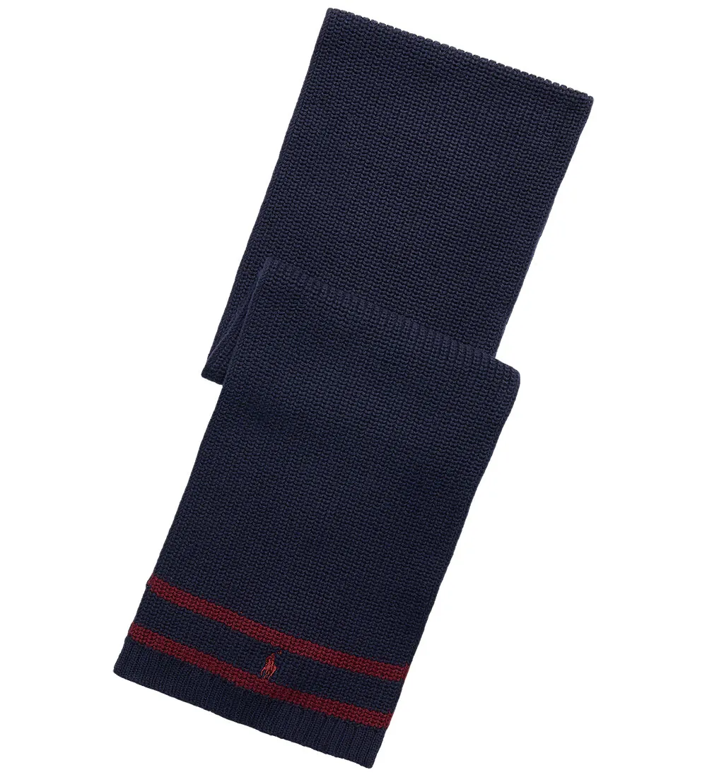 POLO RALPH LAUREN SJAAL  GEBREID  NAVY/BORDEAUX
