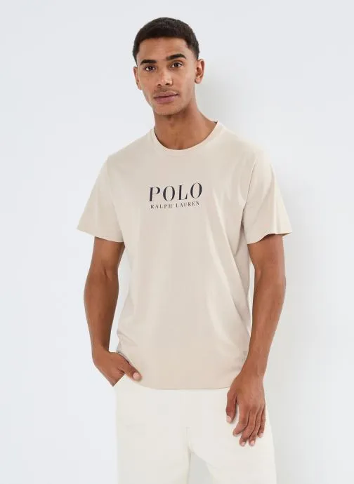      POLO RALPH LAUREN TEESHIRT DE NUIT LOGO EN JERSEY DE COTON  BEIGE   