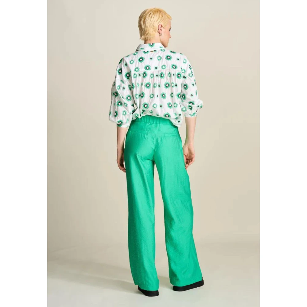 POM AMSTERDAM Dames Broeken Lush Green Pants Groen