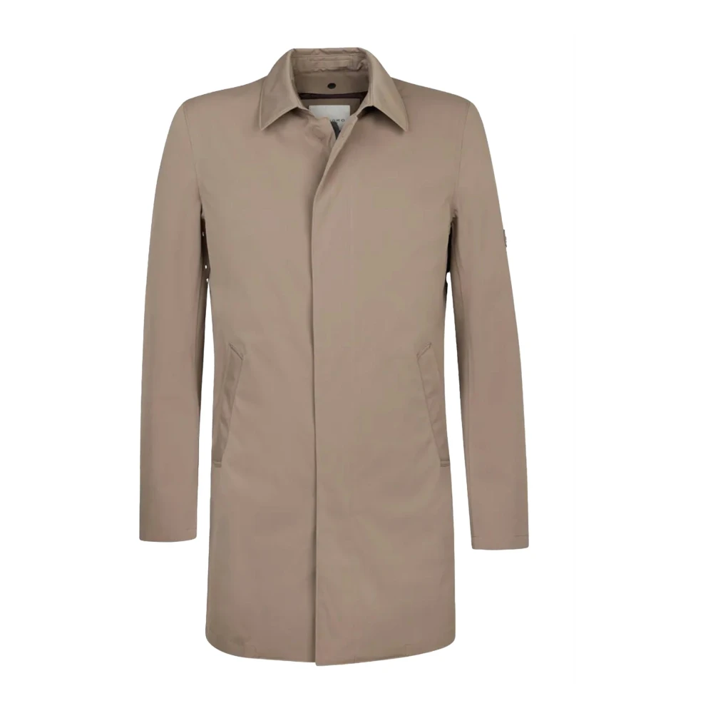 Profuomo Taupe Magnetische Regenjas met Afneembare Bodywarmer Brown Heren