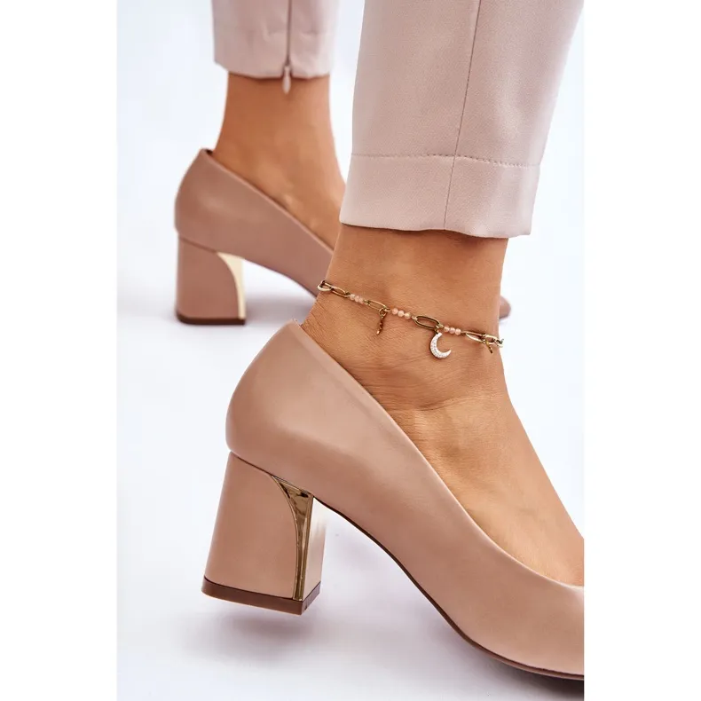 PS1 Elegante pumps op een hak Donkerbeige Emma