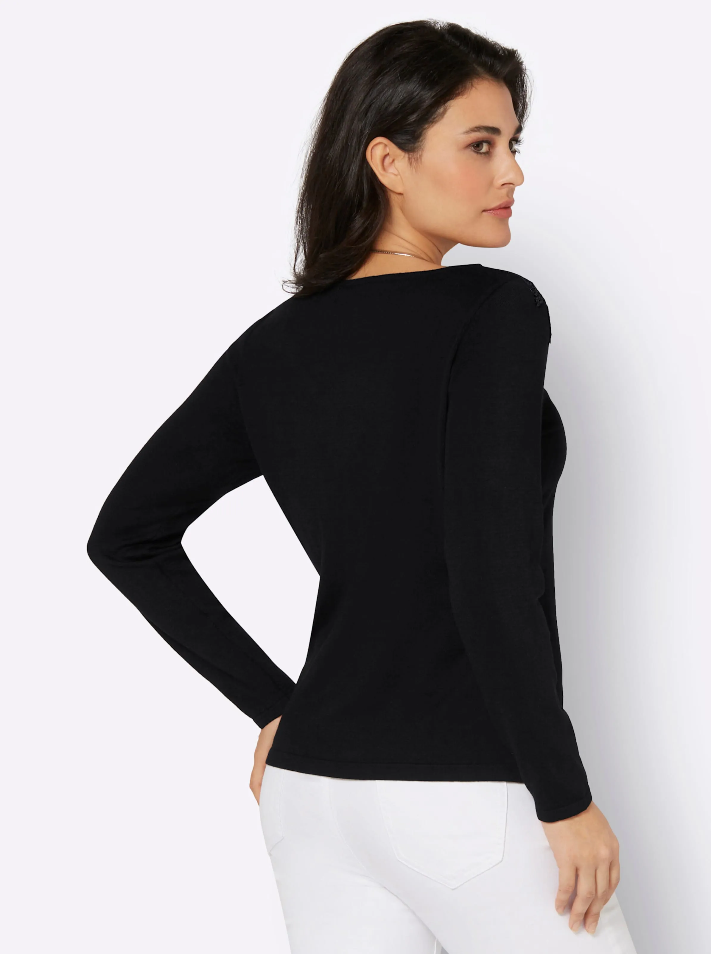 Pullover van viscose en lyocell