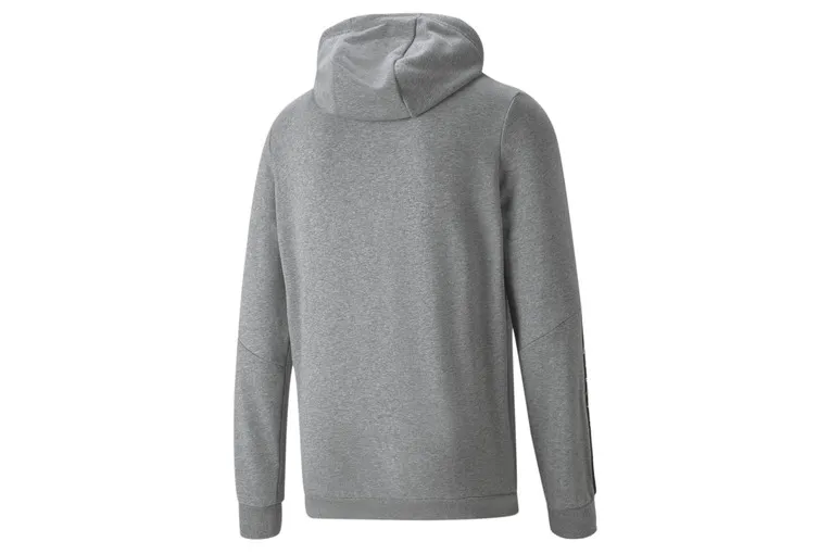 Puma ESS+ Tape hoodie fleece heather grey heren