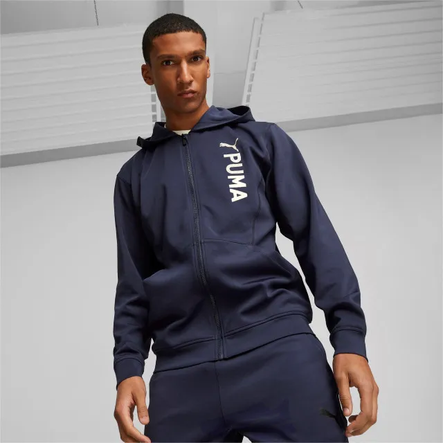 PUMA FIT DOUBLE KNIT FZ HOODIE 