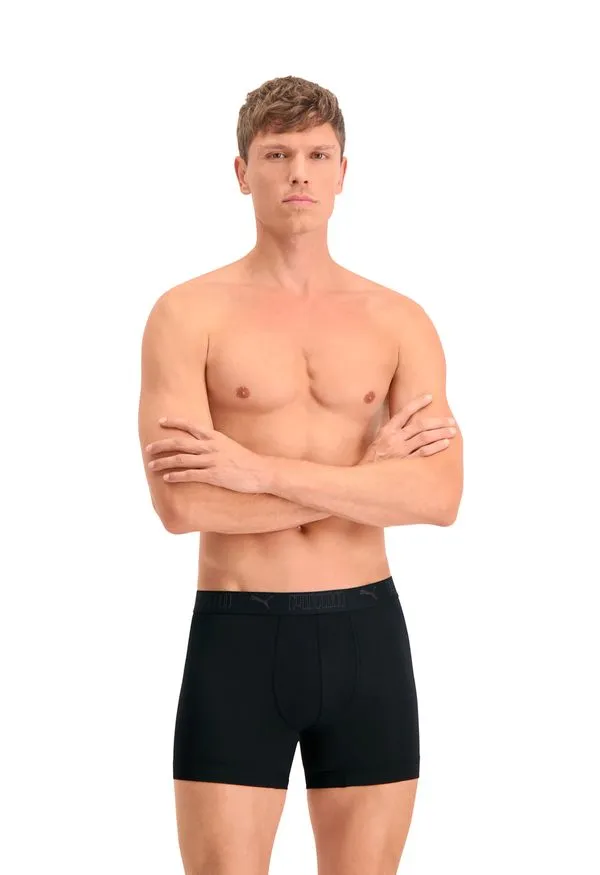 PUMA SPORT BOXERSHORTS MICROFIBER 2PACK ZWART    