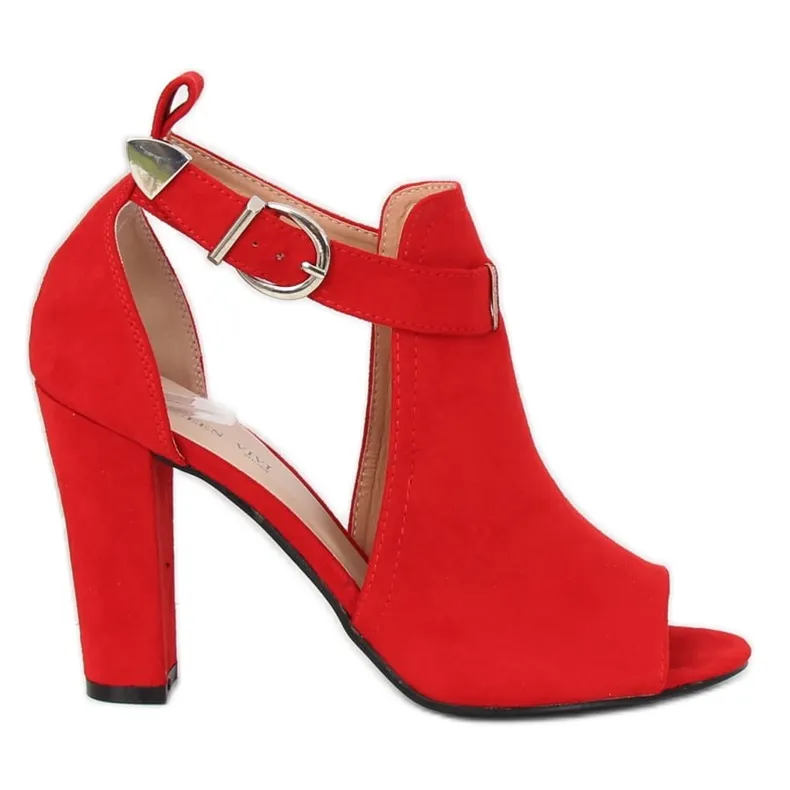 PUMPS MET OPEN VINGER ROOD 3682 ROOD