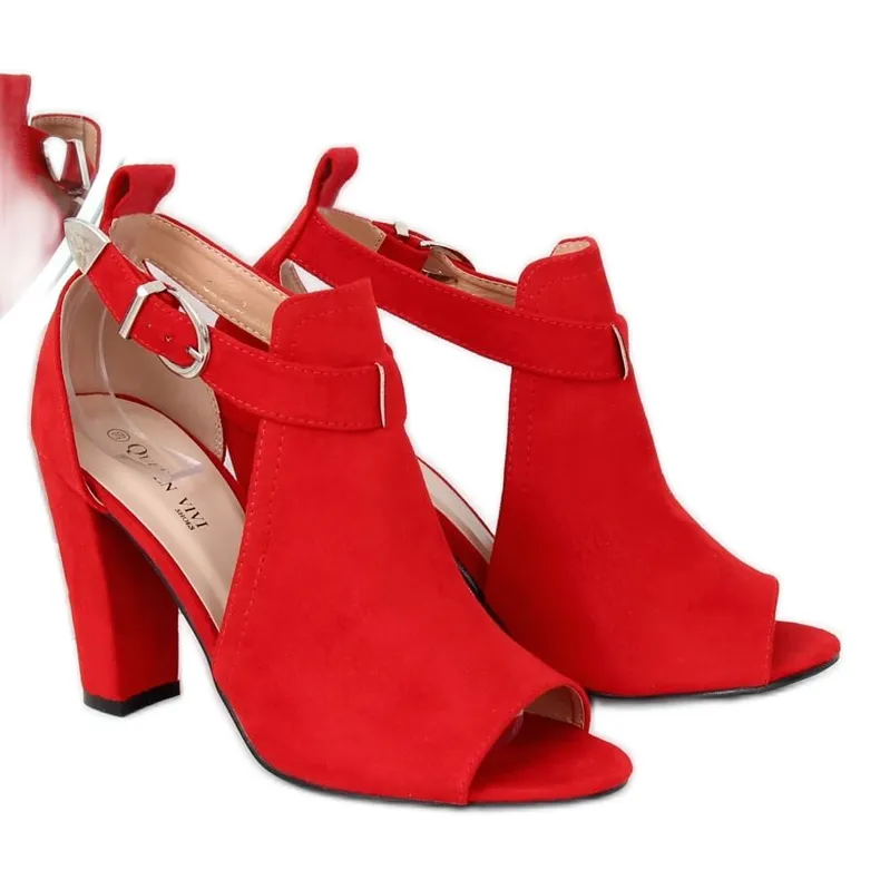 PUMPS MET OPEN VINGER ROOD 3682 ROOD